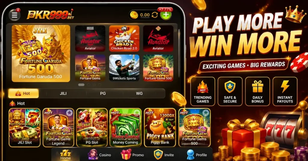 PKR999 Game interface