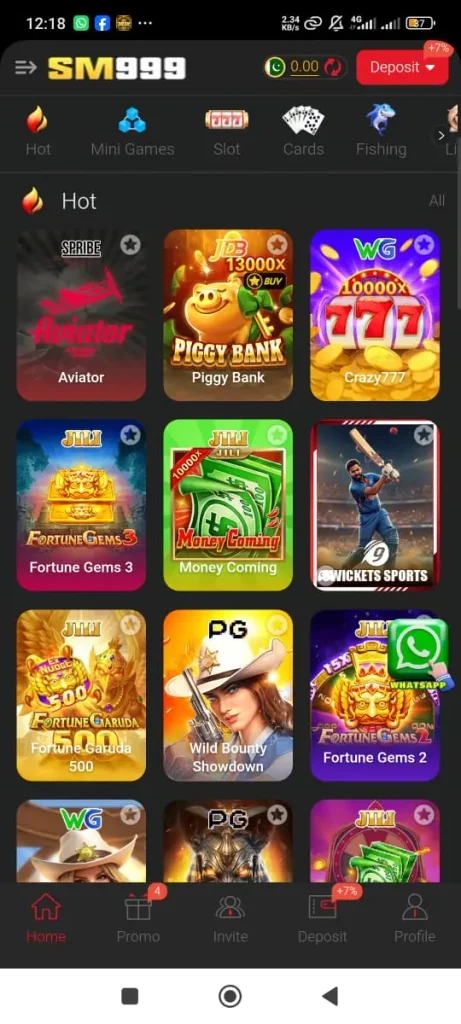 SM999 APP Home