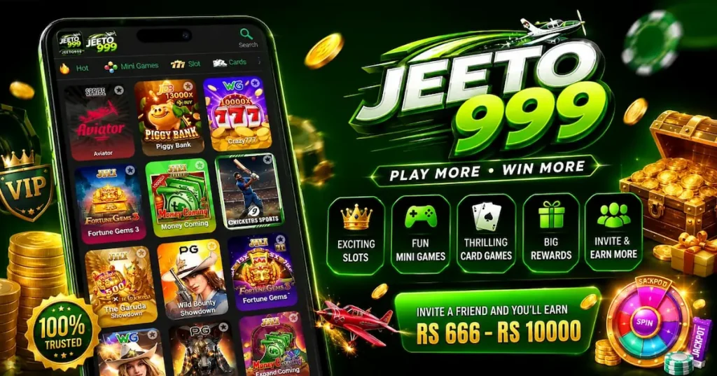Jeeto999 Game home interface