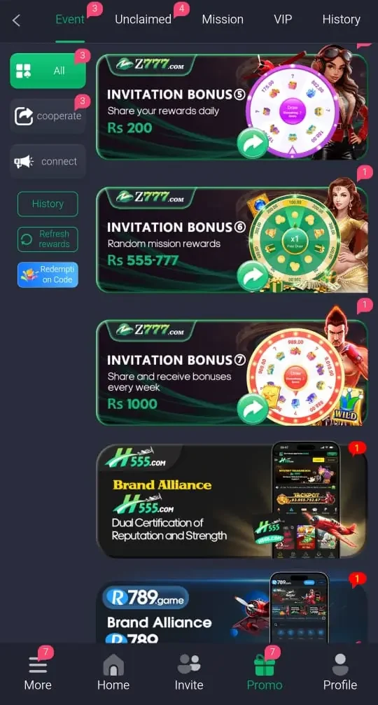 Z777 Game Rewards