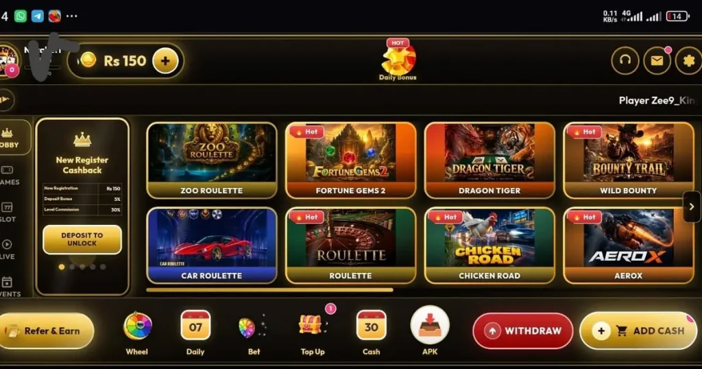 Zee9 Game Home