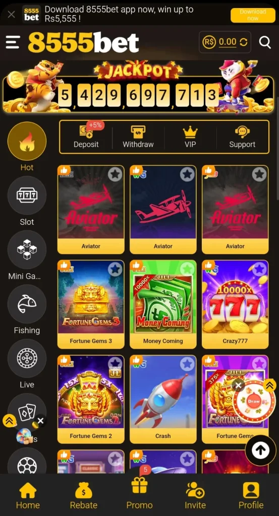 8555BET Game Interface