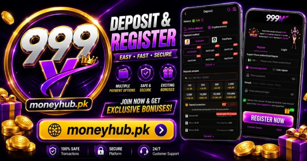 999V Game register and deposit