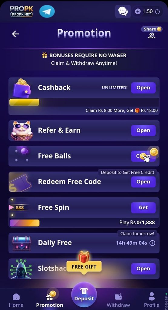 Propk Game Bonuses