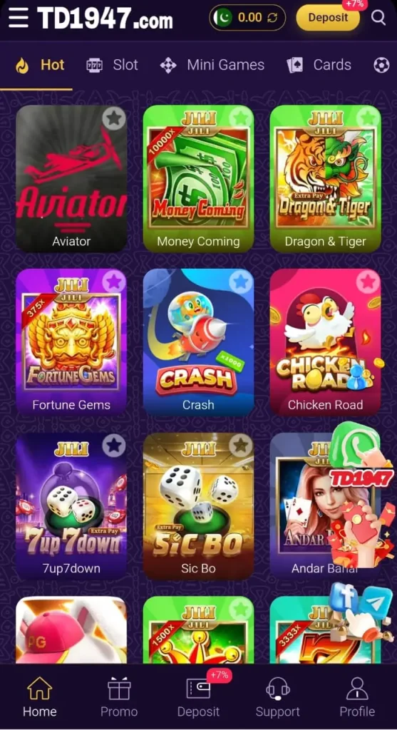 Td1947 Game interface