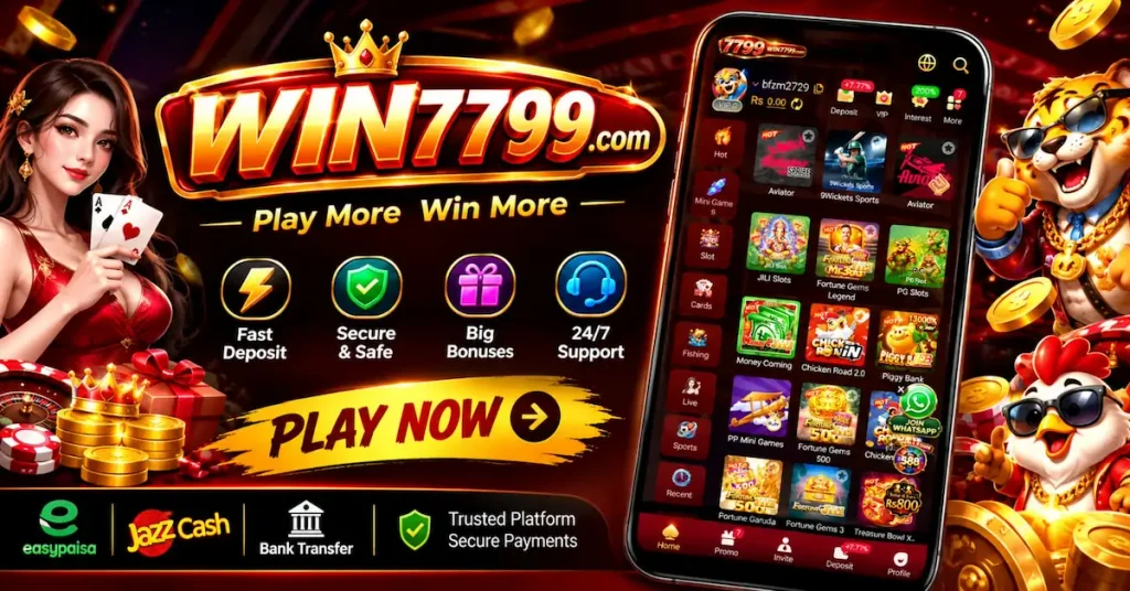 WIN7799 Game Home Page and Logo